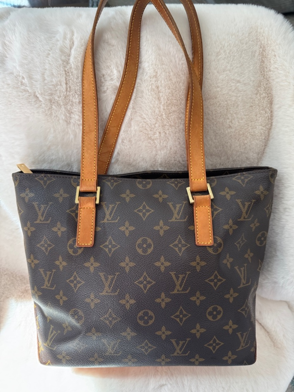 Louis Vuitton Cabas Piano Monogram Canvas shoulder bag with Vachetta trim